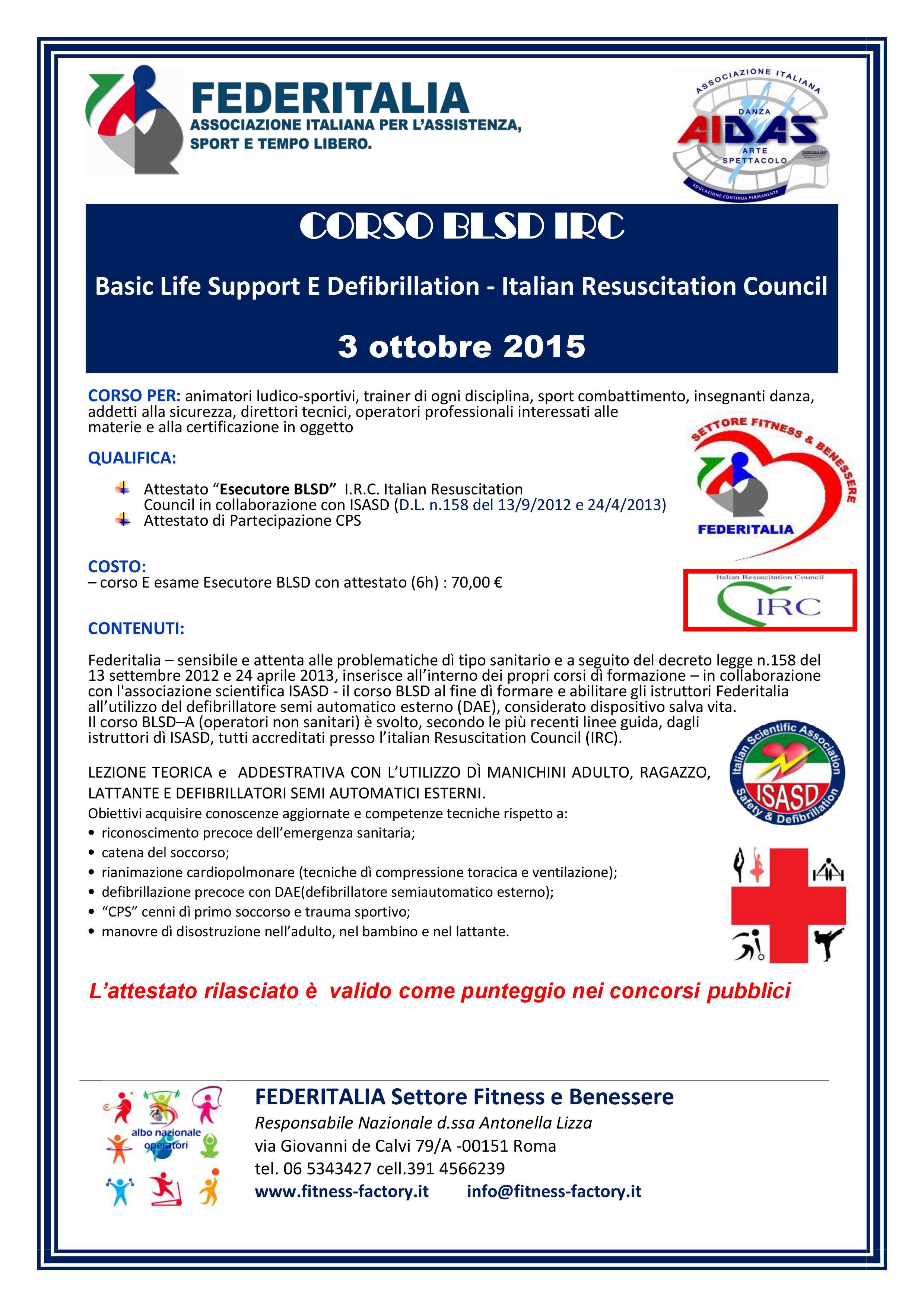 Corso BLSD3ottobre